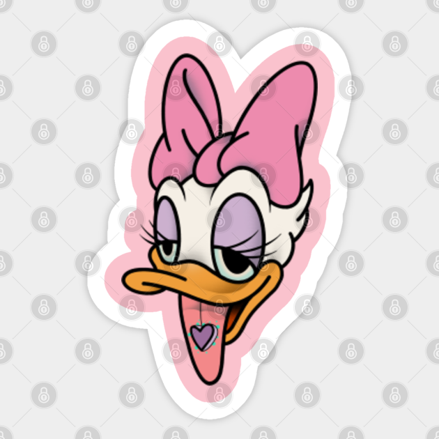 Lovely Daisy Duck Cartoon Sticker Teepublic 